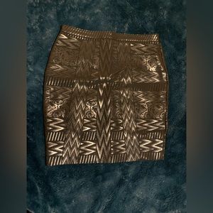 Bondage mini pencil skirt